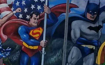 Mural superhéroes Edad de Oro Maryville Mural superhéroes Edad de Oro Maryville