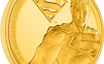 Moneda de oro de Superman Casa de la Moneda de Nueva Zelanda